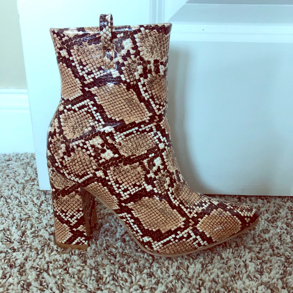 Snake skin boots